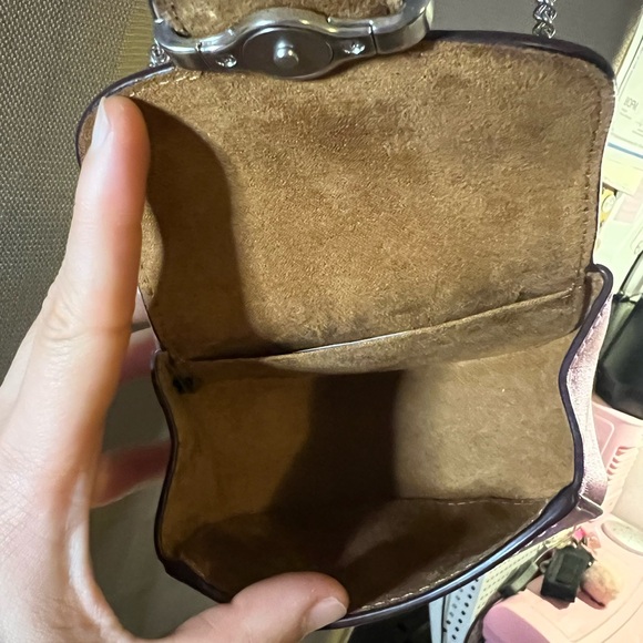 Coach Morgan Card Case On A Chain Metallic Pink) NWT (but detached). - Picture 5 of 6